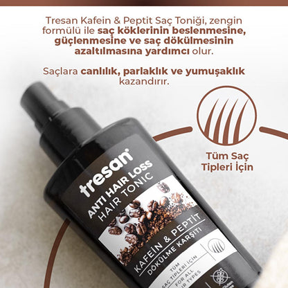 Tonic capillaire antichute à la caféine et aux peptides Tresan pour des cheveux nourris et plus épais - 125 ml