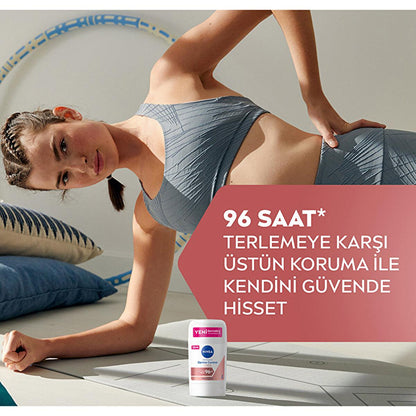 Desodorante en barra Nivea Derma Control Clinical para mujer - Protección antitranspirante de larga duración, 50ml