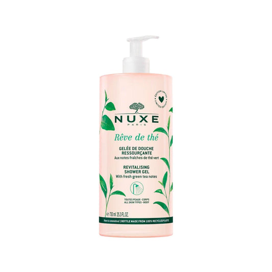 Gel Douche Ressourçant Nuxe Rêve de Thé 750 ml - Nettoyage luxueux et revitalisant pour une peau rafraîchie