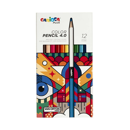 Carioca Colored Pencils, 12-Piece Set - Vibrant Art Supplies for Artists & Educators