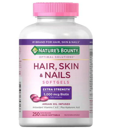 NATURE'S BOUNTY OPTIMAL SOLUTIONS HAIR, SKIN & NAILS X-STRENGTH SOFTGELS Vitamins & Supplements Pasteur Pharmacy