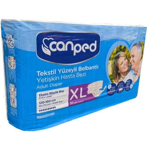 Couches pour adultes Canped Extra Large avec surface textile, 30 unités