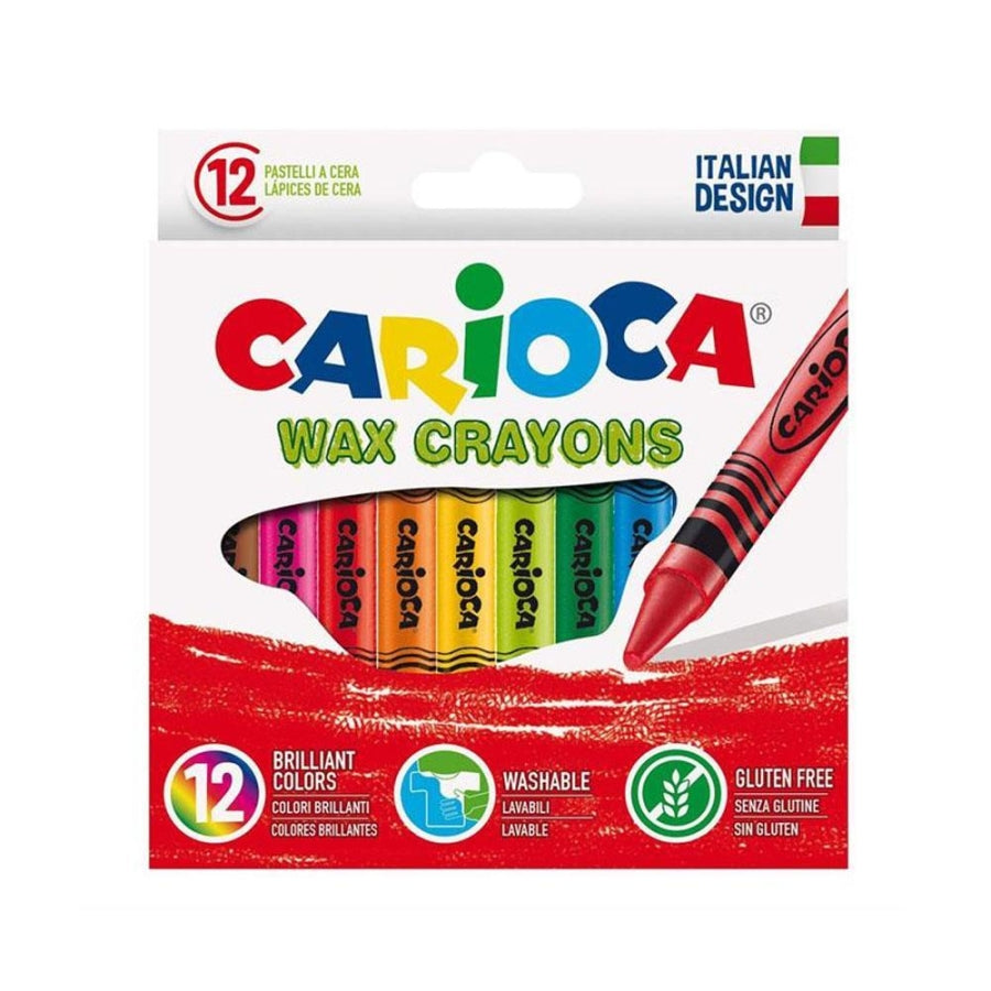 Carioca Jumbo Washable Mess-Free Pastel Crayons 12 Count