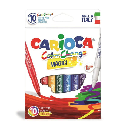 Ensemble de 10 feutres magiques changeurs de couleur Carioca avec stylo blanc