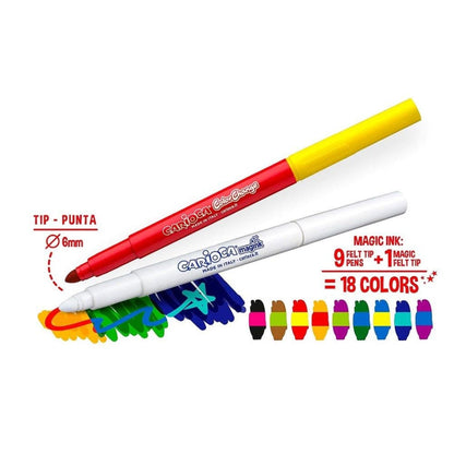 Ensemble de 10 feutres magiques changeurs de couleur Carioca avec stylo blanc