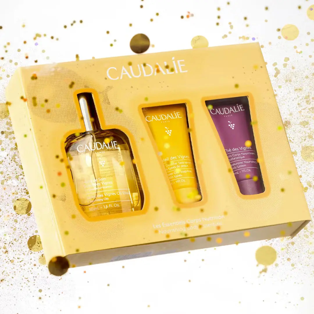 Coffret Elixir Huile Soleil des Vignes Caudalie pour une peau éclatante