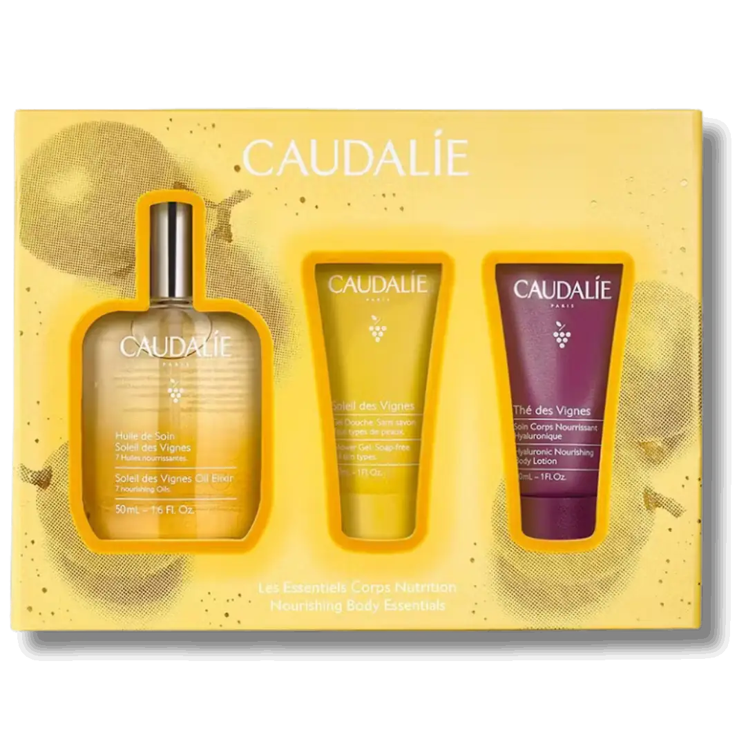 Coffret Elixir Huile Soleil des Vignes Caudalie pour une peau éclatante