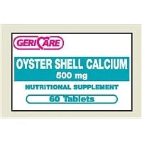 GeriCare Oyster Shell Calcium Tablets 500mg 100 Ct Minerals Pasteur Pharmacy