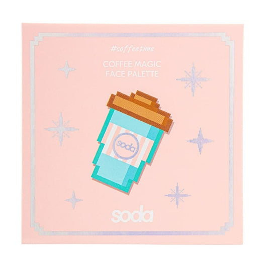 Soda Coffee Magic 4-in-1 Makeup Palette - Contour, Blush, Highlighter & Bronzer for All Skin Tones