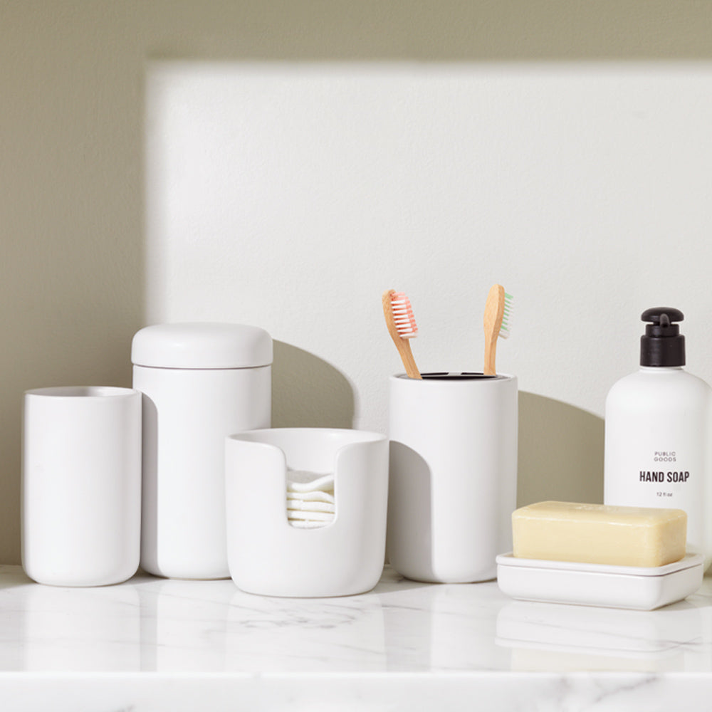 Toothbrush Set & Stoneware Toothbrush Holder Product Set Public Goods