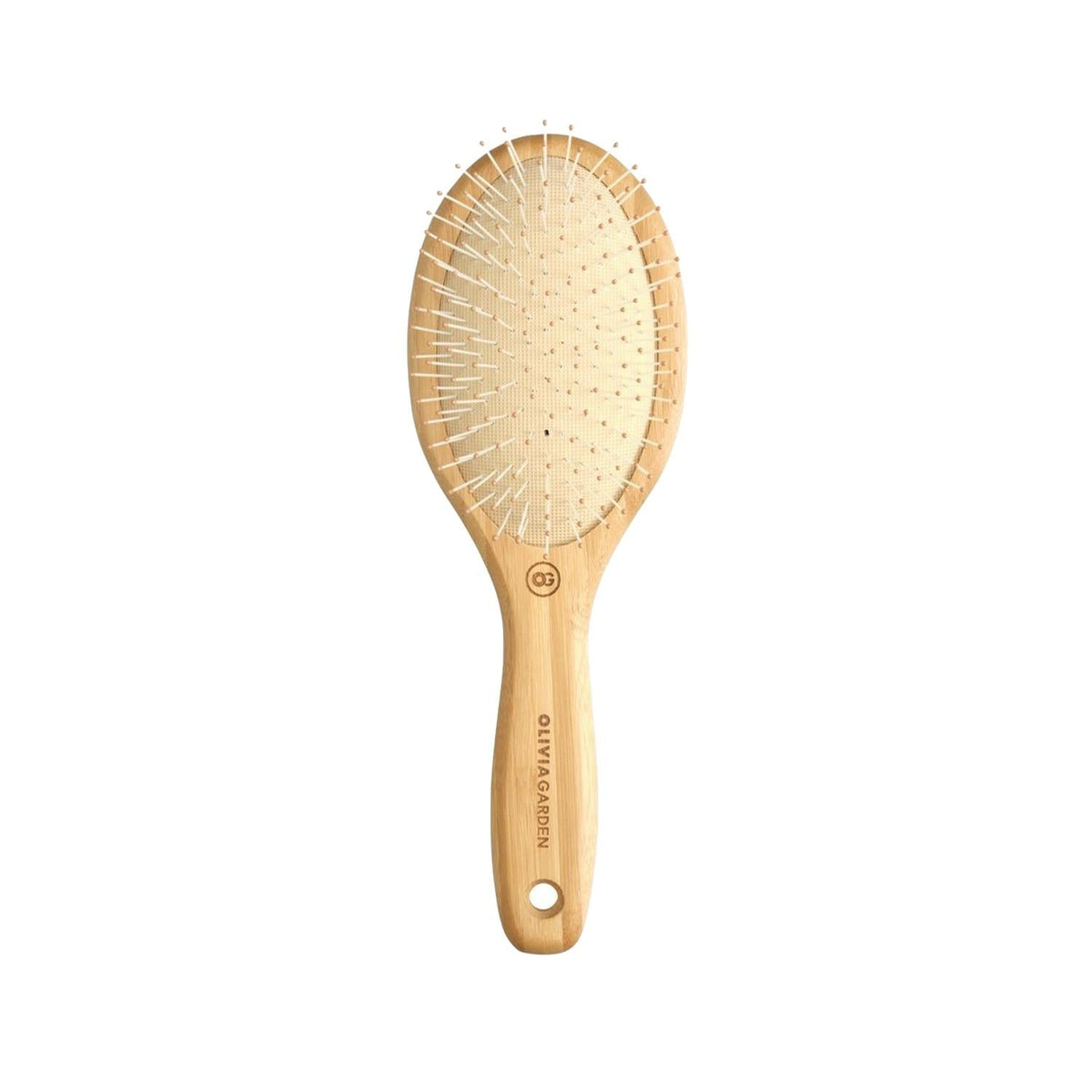 Olivia Garden Bamboo Touch Detangle Nylon Hair Brush XS - Eco-Friendly Detangling Brush for Curly Hair, Travel-Friendly Compact Design