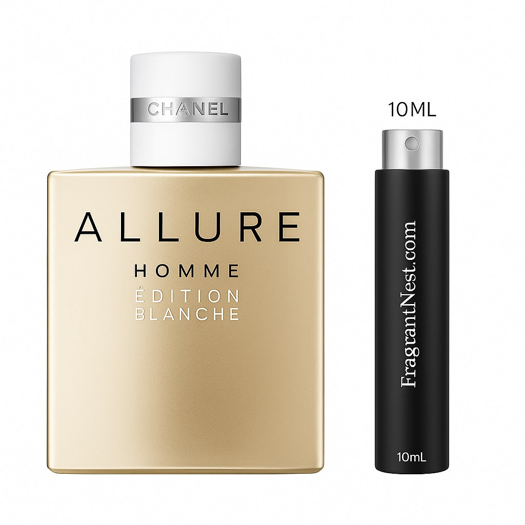 Chanel Allure Homme Edition Blanche Eau De Parfum Travel Spray | Sample Fragrant Nest 10mL Glass Spray (150 Sprays)