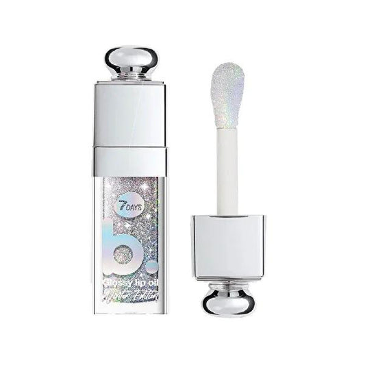 Aceite labial 7Days B.Colour Holo Baby Winter Edition: brillo labial vegano de alto brillo, voluminizador e hidratante para unos labios suaves y con volumen
