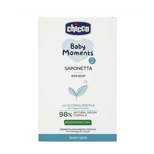 Jabón en barra Chicco Baby Moments con glicerina de origen vegetal 100g