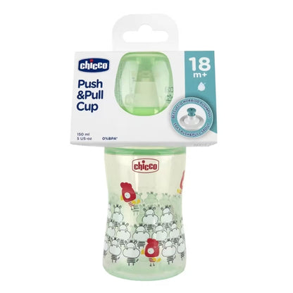 Vaso Chicco Push Pull para niños de 18 meses en adelante, 266 ml