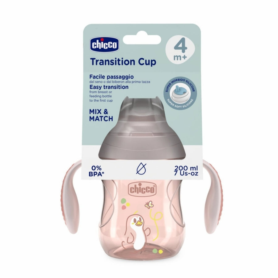 Chicco Soft Silicone Spout Transition Cup for Girls Pink 200ml