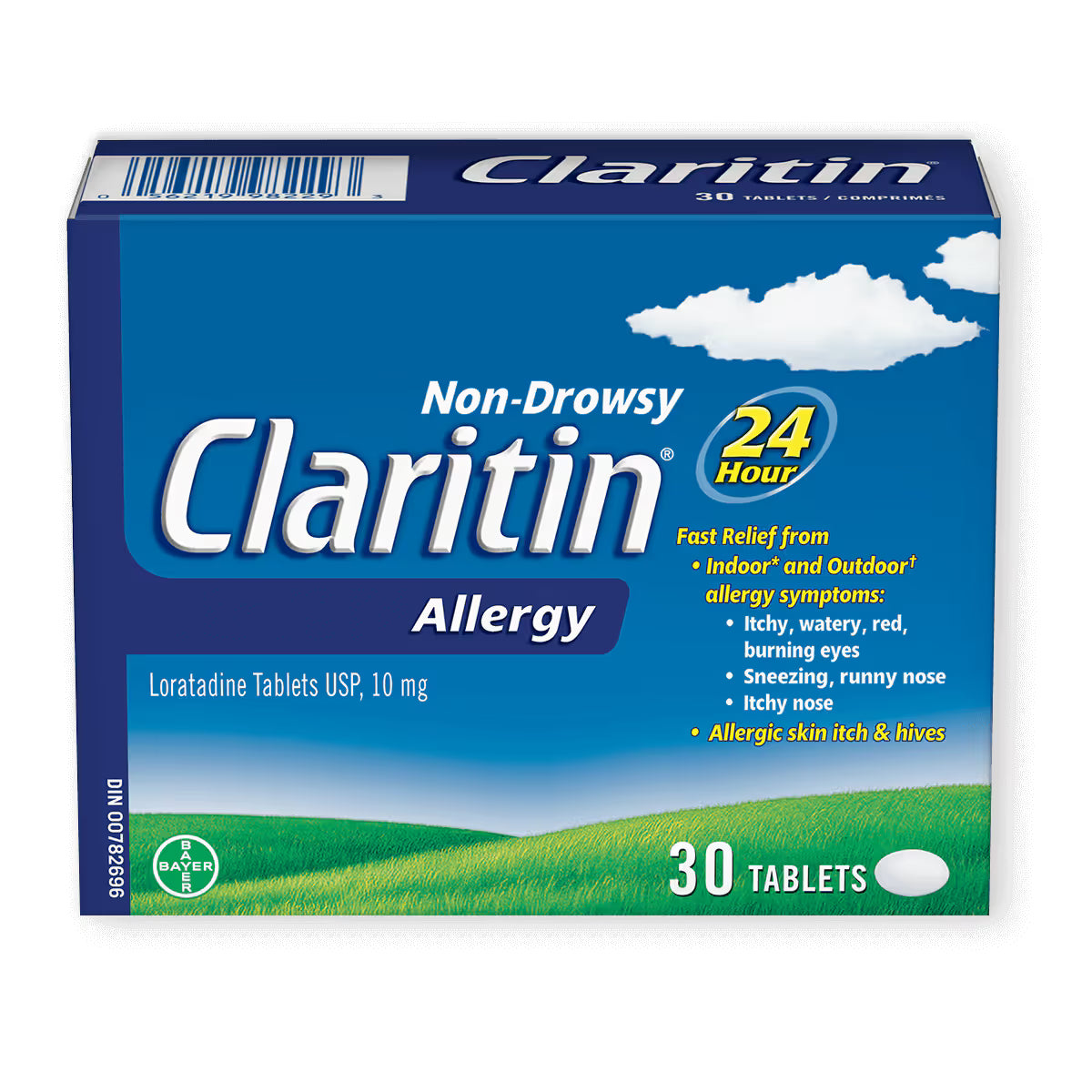 Claritin 24-Hour Non-Drowsy Allergy Relief Tablets - Loratadine 10mg (30 Count) Medicine & Drugs Pasteur Pharmacy