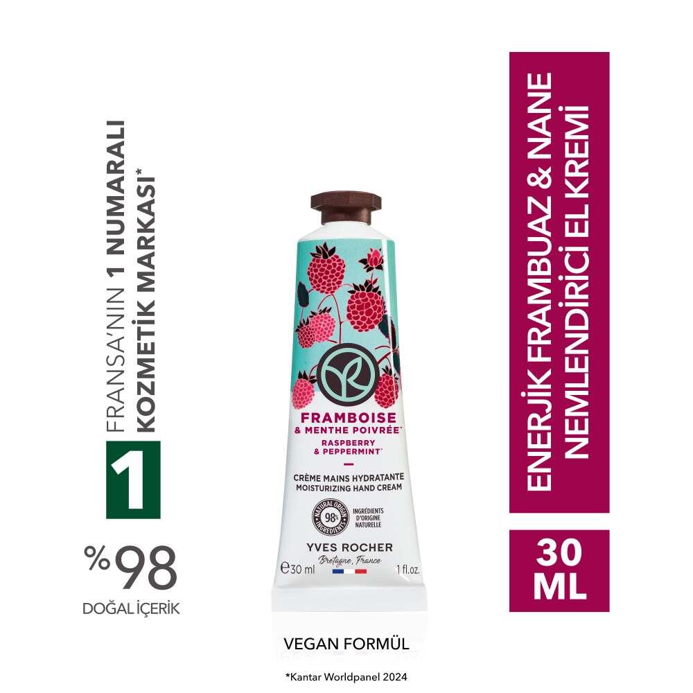 Yves Rocher Vegan Raspberry & Mint Moisturizing Hand Cream 30ml
