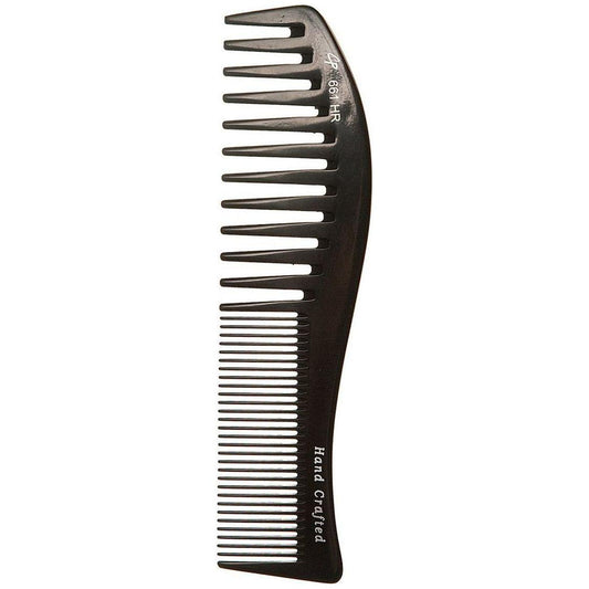 Curved Fine and Wide Tooth 8.5 Inch Hard Rubber Comb -C661HR Hair Comb Pasteur Pharmacy Default Title