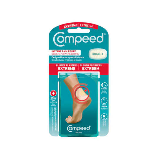 Compeed Extreme Blister Plasters - Medium 5ct Foot Care Product Pasteur Pharmacy
