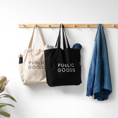 Black Reusable Cotton Tote Bag Public Goods
