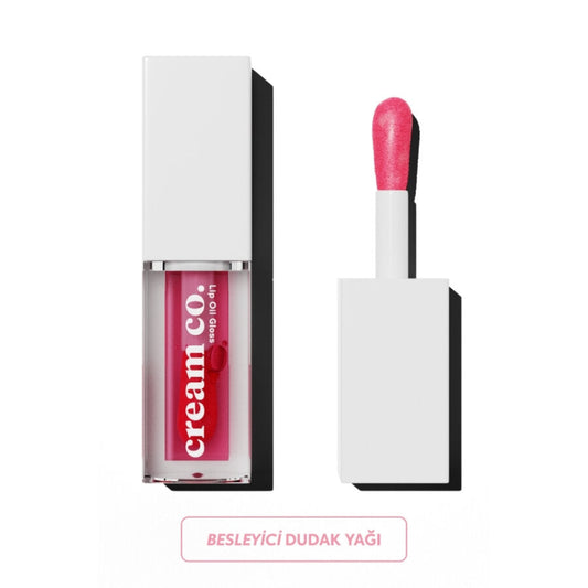 Cream Co. Huile à lèvres gloss nourrissant éclat framboise 6 ml