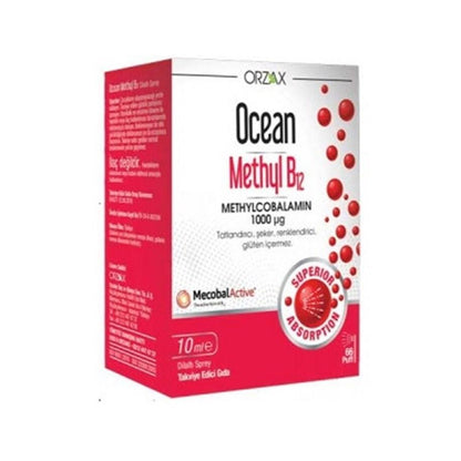 Ocean Methyl B12 Spray 10ml - Suplemento de vitamina B12, spray sublingual de B12 para adultos y niños