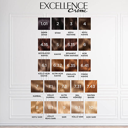 L'Oréal Paris Excellence Crème Tinte para el cabello 7 Rubio Claro - Color Intenso