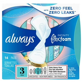 Always Radiant Infinity w/Wings 12/14ct Case Feminine Pads & Protectors Pasteur Pharmacy