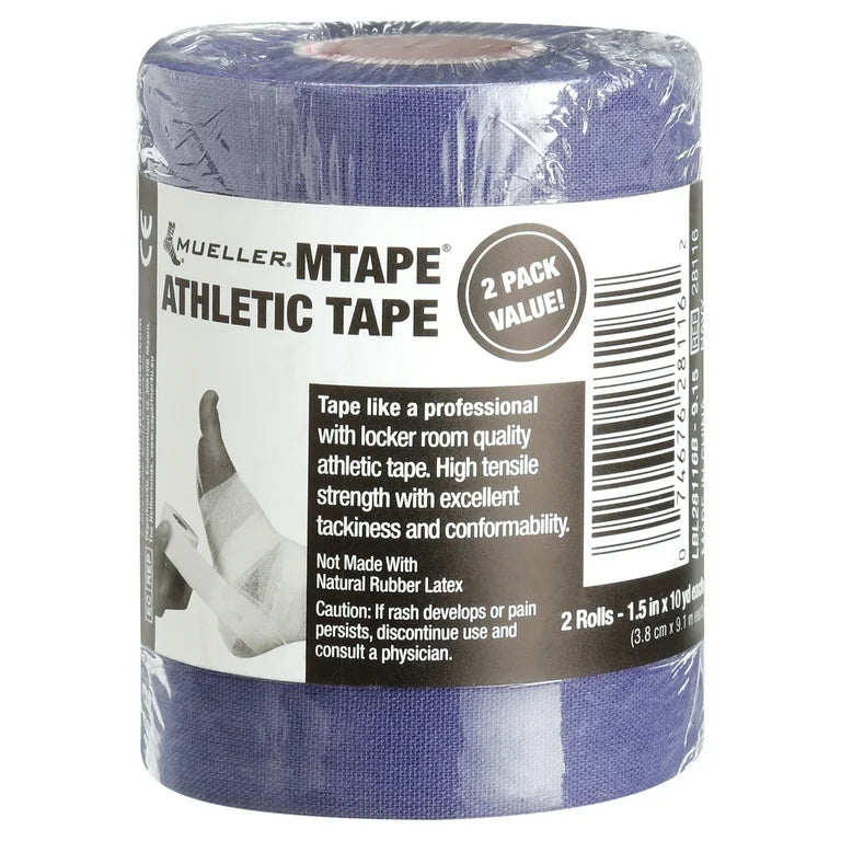 Mueller MTape Athletic Tape, Navy Blue, 2 Pack, 1.5" x 10 yd each Health Care Pasteur Pharmacy