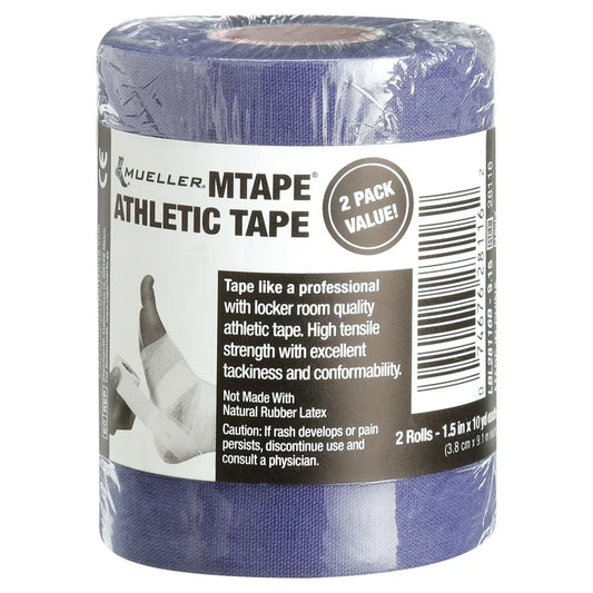 Mueller MTape Athletic Tape, Navy Blue, 2 Pack, 1.5" x 10 yd each Health Care Pasteur Pharmacy
