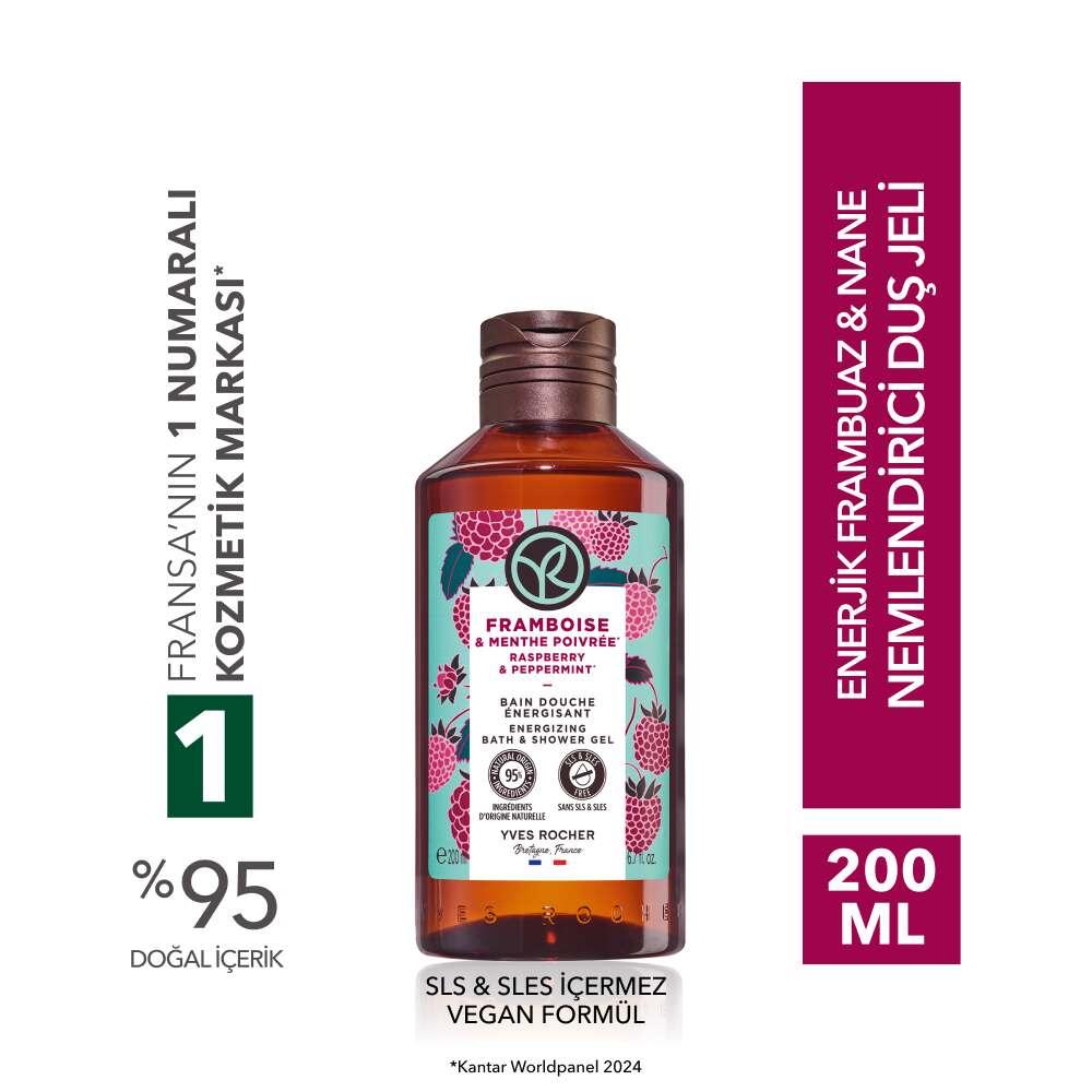 Yves Rocher Natural Care Raspberry Mint Moisturizing Shower Gel SLS-Free