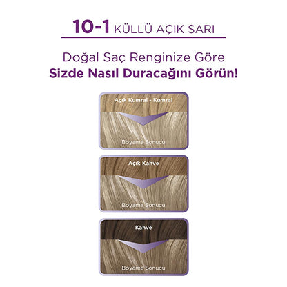Tinte para el cabello Palette 10-1 - Rubio cenizo claro con fórmula de triple cuidado para entusiastas de la belleza | 4.2 fl. oz.