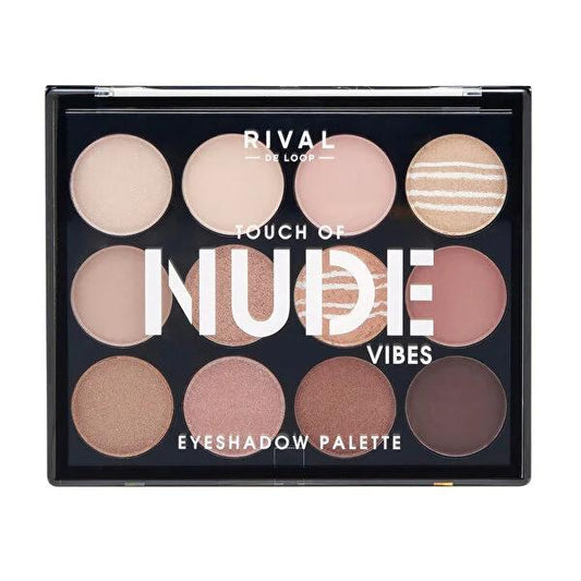 Rival de Loop: Touch of Nude Eyeshadow Palette - Blendable, Pigmented, Shimmer & Matte Nude Colors for Versatile Eye Makeup Looks