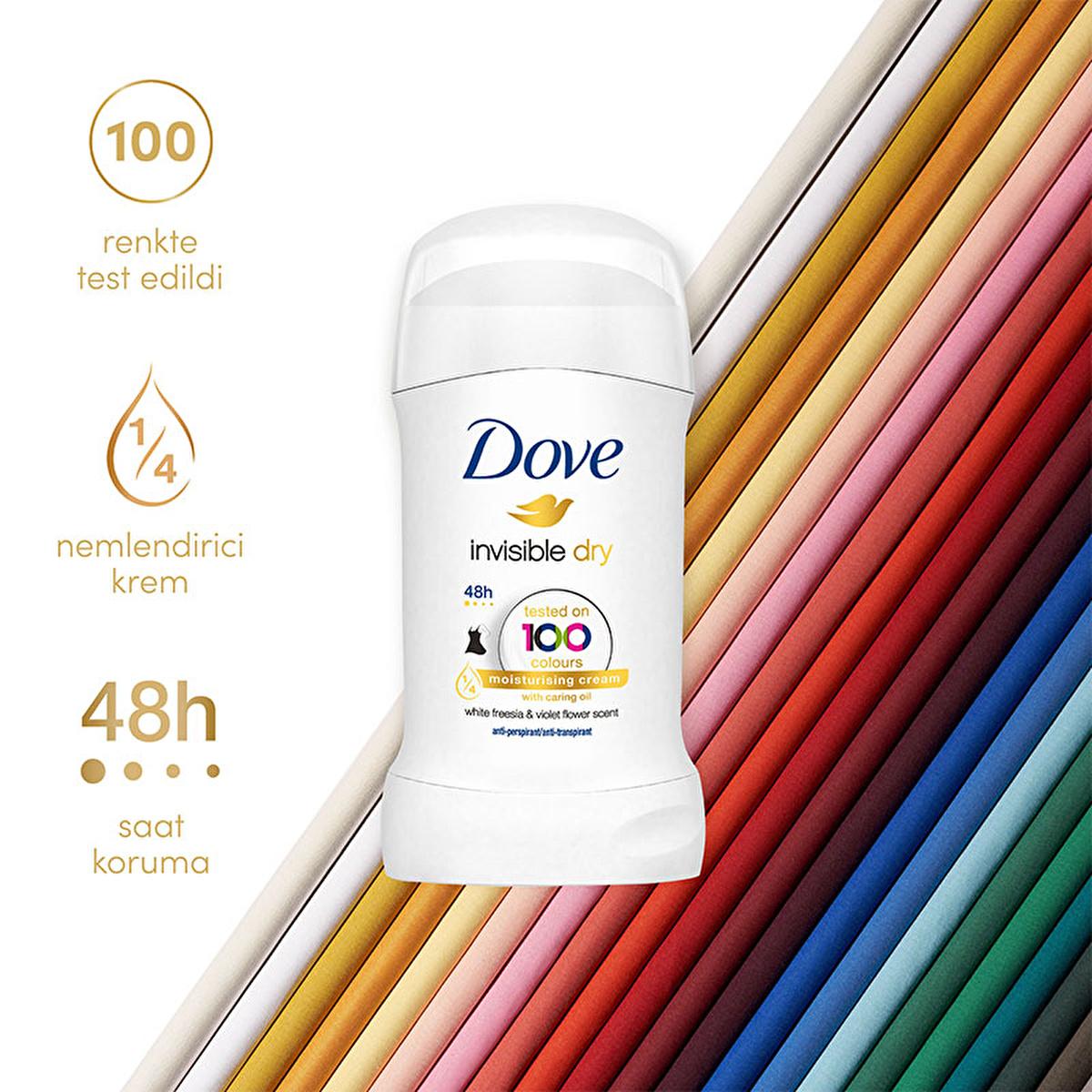 Dove Invisible Dry Antiperspirant Deodorant Stick for Women - 48 Hour Protection, Stain-Free, Moisturizing - antiperspirant deodorant stick for women