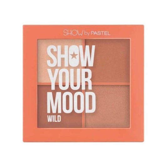 Set de colorete Pastel Show Your Mood Wild Blush: Paleta de color para mejillas natural y duradera para mujer - Tonos variados y difuminables