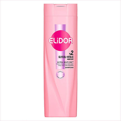 Shampooing soin cheveux Elidor Ultra Brillance - 100 heures de brillance multipliée par 5, nutrition intense pour cheveux abîmés