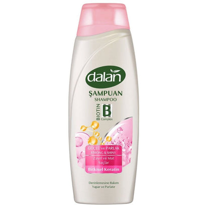 Shampoing à la kératine Dalan Strong & Shiny pour cheveux fragiles 450 ml