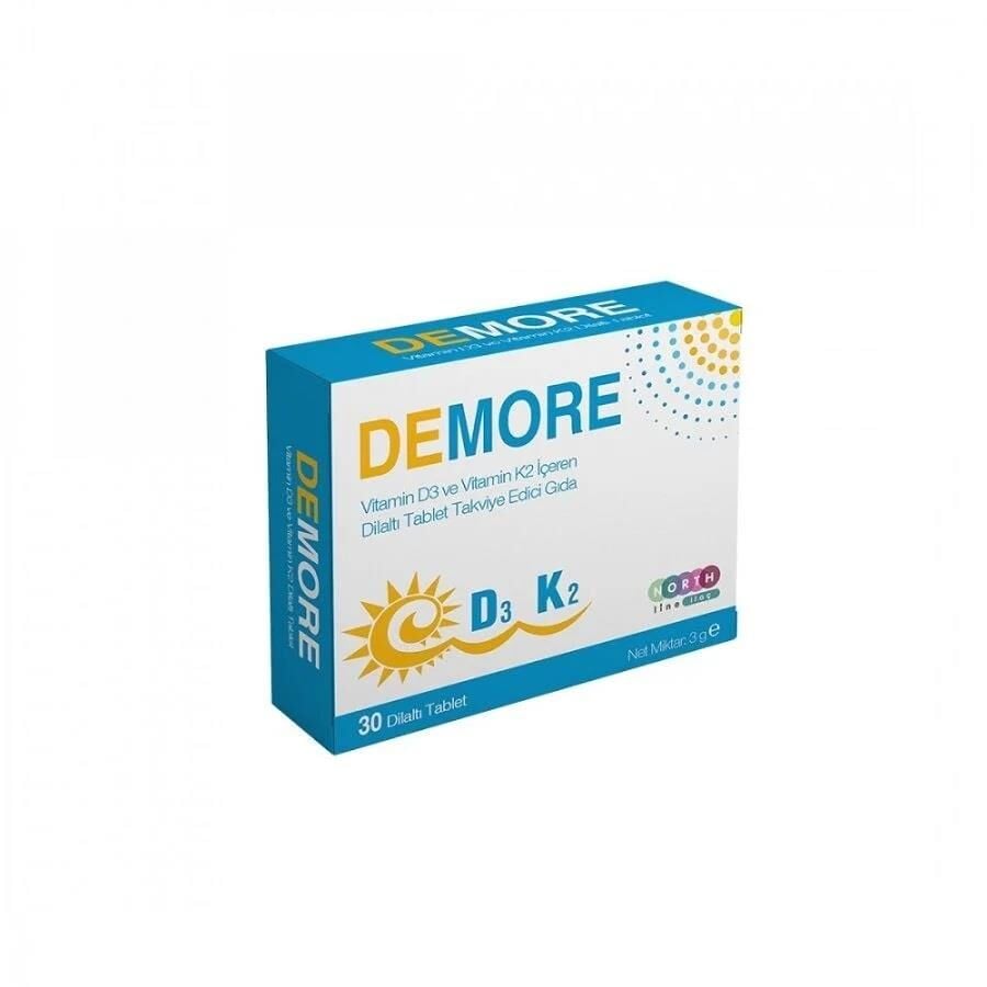 Northline Demore Vitamin D3 & K2 Sublingual Tablets 30 Count