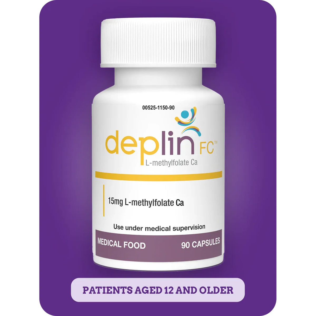 Deplin FC L-méthylfolate de calcium 15 mg, aliment médical – 90 gélules