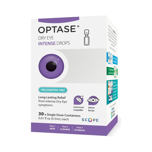 Optase Dry Eye Intense Drops - 30 x Single Dose Containers Eye Drops Pasteur Pharmacy