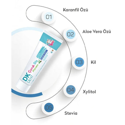Dentifrice pour enfants Dermokil DK Dent à l'extrait de clou de girofle avec brosse 50 ml