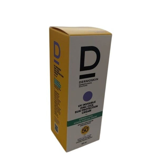 Crème solaire Dermoskin UV Invisible Zinc CICA SPF50+ 50 ml