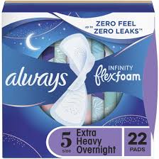 Always Infinity Size 5 Extra Heavy Overnight Pads Feminine Pads & Protectors Pasteur Pharmacy