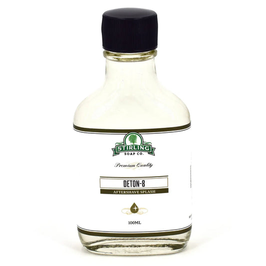 Stirling Soap Co. Deton-8 Aftershave Splash 3.3 oz Aftershave Splash Pasteur Pharmacy