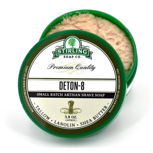 Stirling Soap Co. Deton-8 Shave Soap Jar 5.8 Oz Shave Soap Pasteur Pharmacy