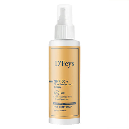 Spray Solaire Haute Protection SPF 50 Dfeys Bouclier UVA/UVB 100 ml