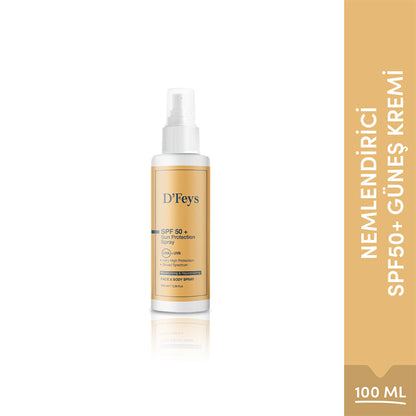 Spray Solaire Haute Protection SPF 50 Dfeys Bouclier UVA/UVB 100 ml