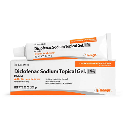 Padagis Diclofenac Sodium 1% Topical Gel, 100 Gram Tube Medicine & Drugs Pasteur Pharmacy