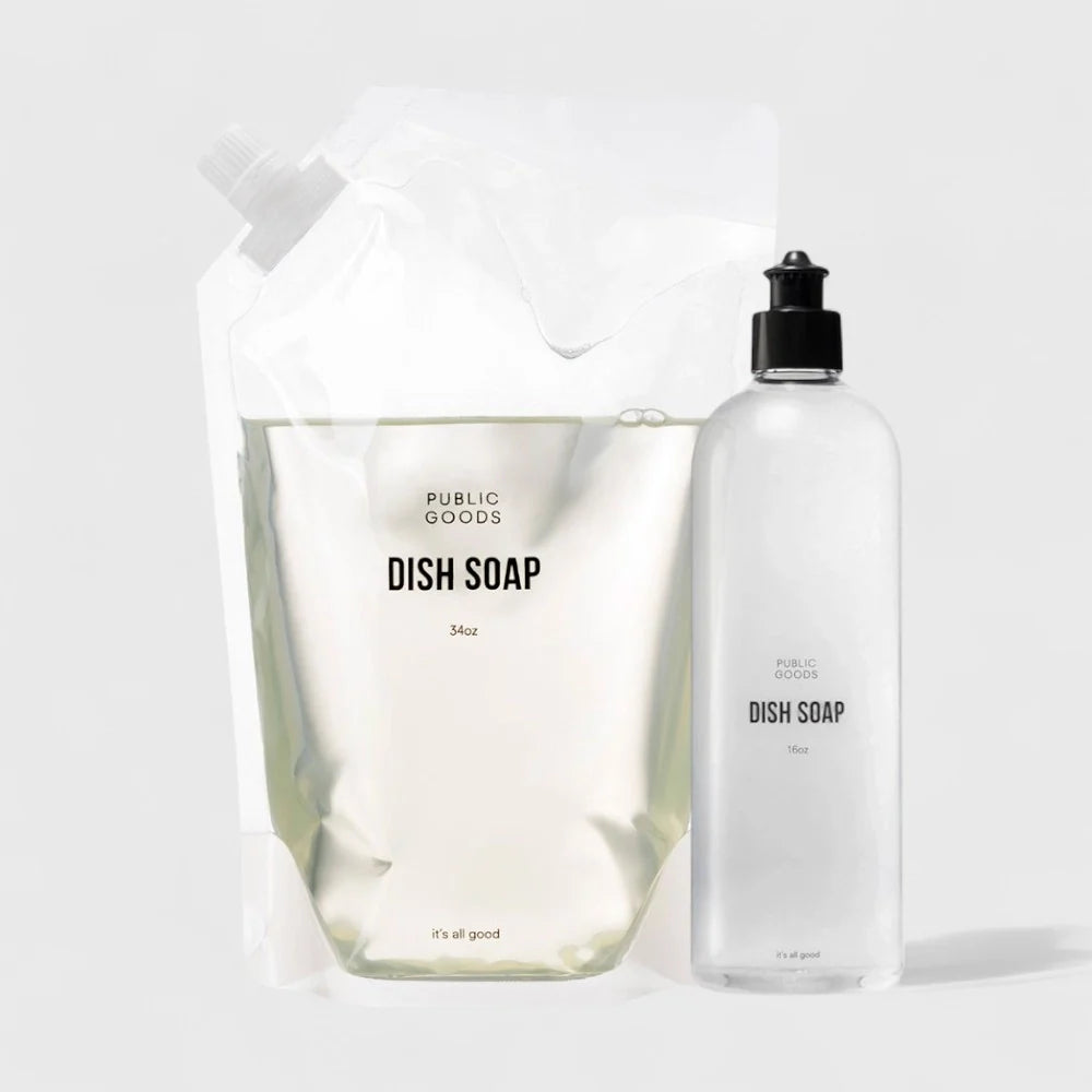 Dish Soap Household Public Goods Mandarin Basil 16 fl oz & 34 fl oz (Full & Refill)